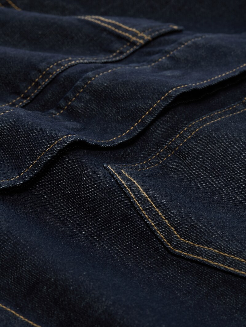 Tom Tailor Oversize Jeansjacke mit Brusttaschen - Deep Blue Denim