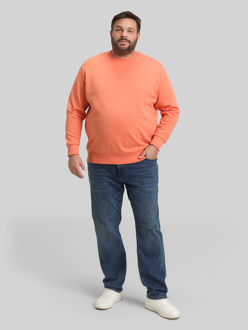 Tom Tailor Plus Size - Sweatshirt mit Logo-Print - Wild Coral