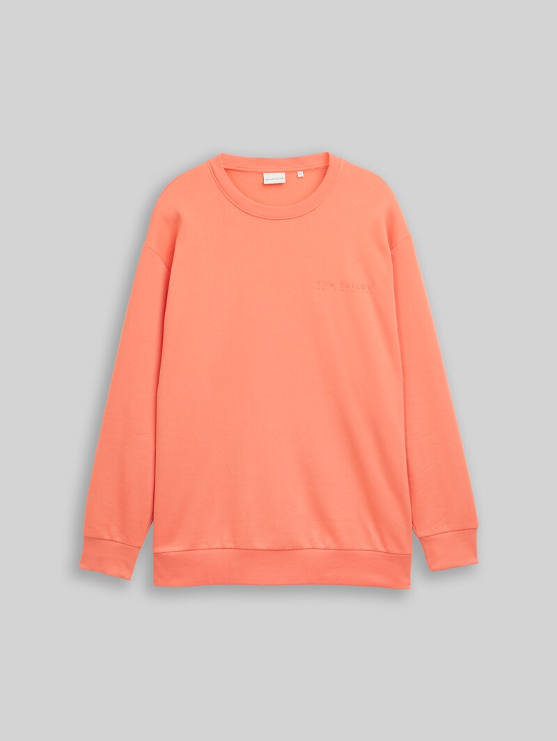 Tom Tailor Plus Size - Sweatshirt mit Logo-Print - Wild Coral