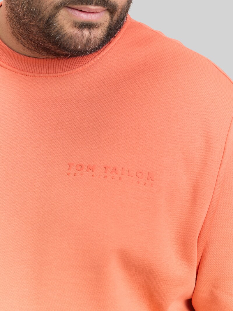 Tom Tailor Plus Size - Sweatshirt mit Logo-Print - Wild Coral
