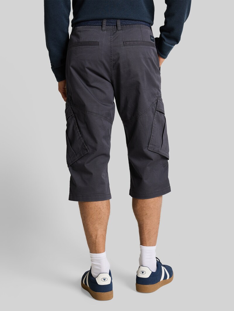 Tom Tailor TTMAX REGULAR Overknee Shorts mit Gürtel - Grey Mini Weave Print Tom Tailor TTMAX REGULAR Overknee Shorts mit Gürtel - Grey Mini Weave Print