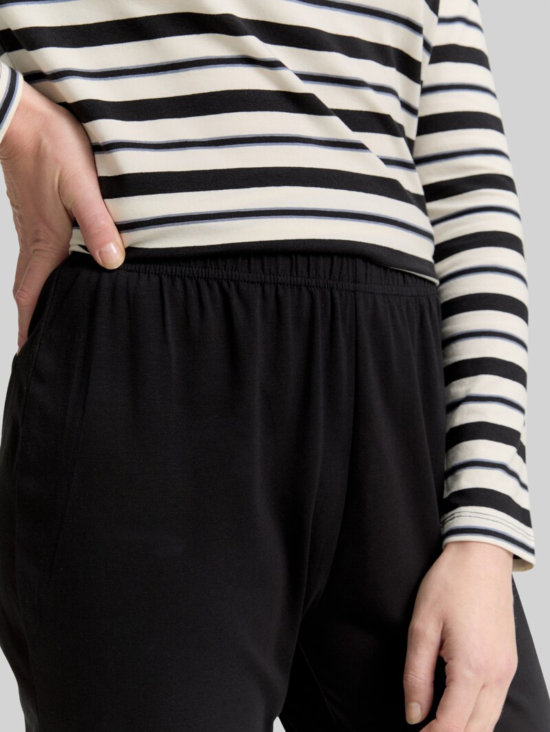 Tom Tailor Pyjama-Set mit Streifenmuster - Grey-dark-horizontal Stripe