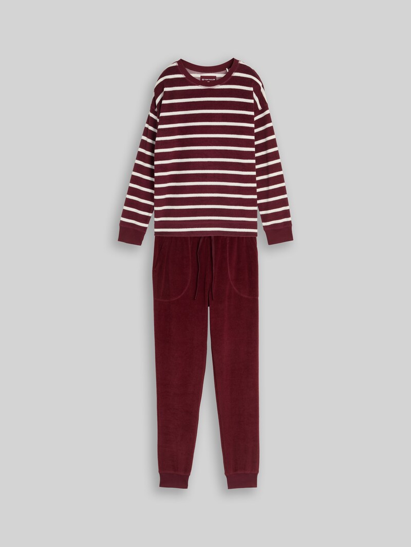 Tom Tailor Pyjama-Set aus Frottee - Red Stripes