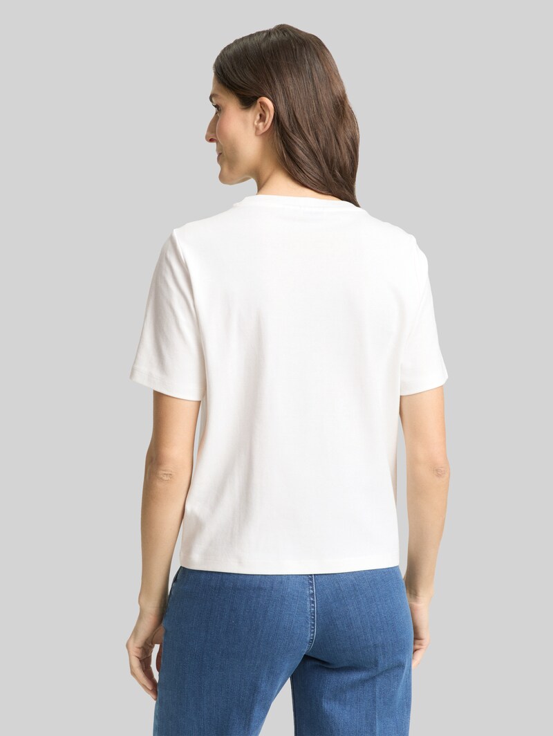 Tom Tailor T-Shirt aus Baumwolle - Off White