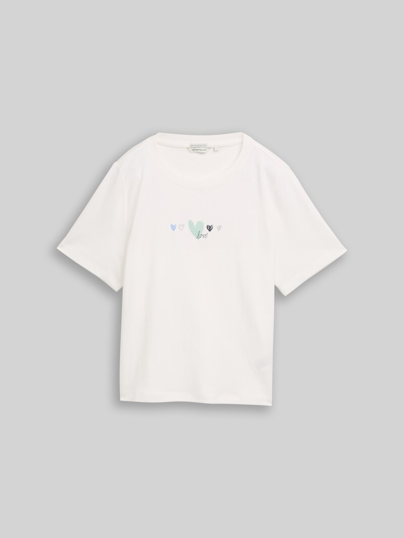 Tom Tailor T-Shirt aus Baumwolle - Off White