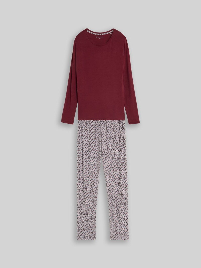 Tom Tailor Pyjama-Set mit Allover-Print - Red-medium-allover