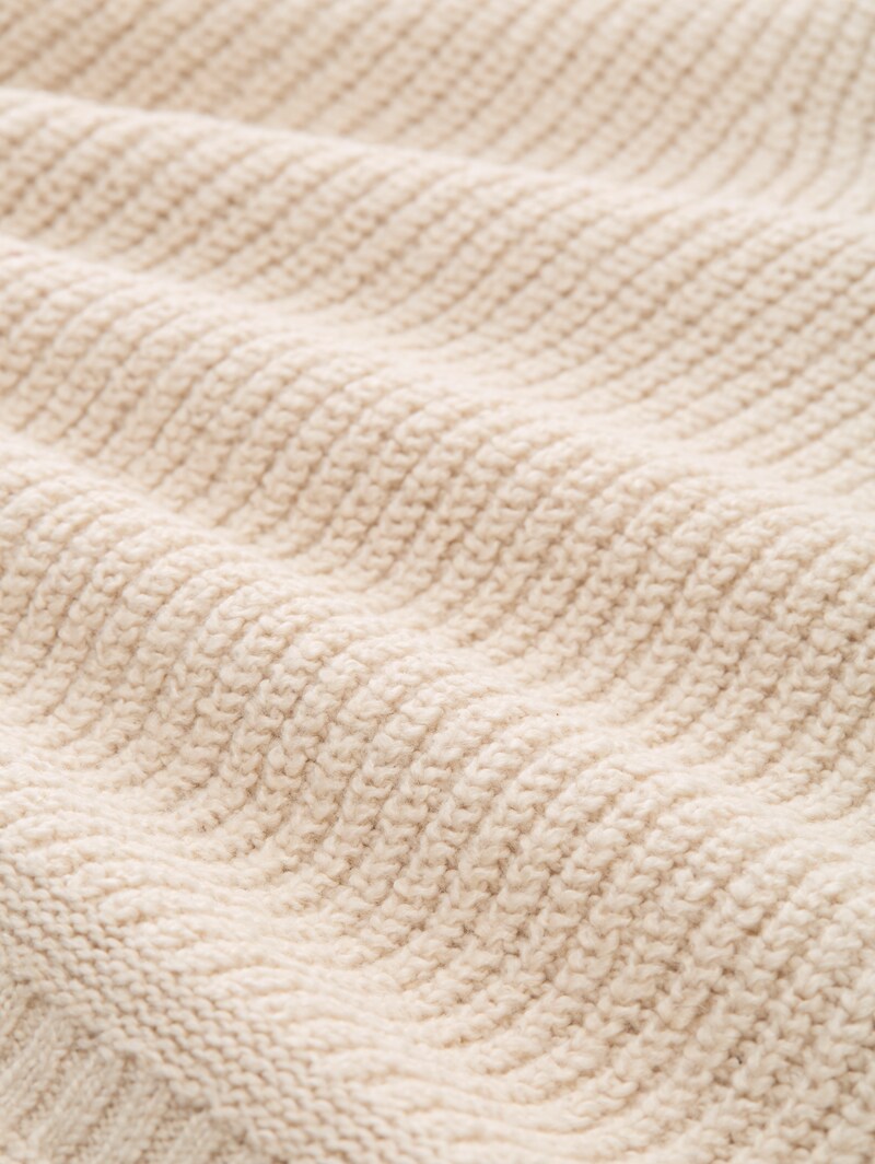 Tom Tailor Pullunder mit V-Ausschnitt - Sand Stone Beige Melange