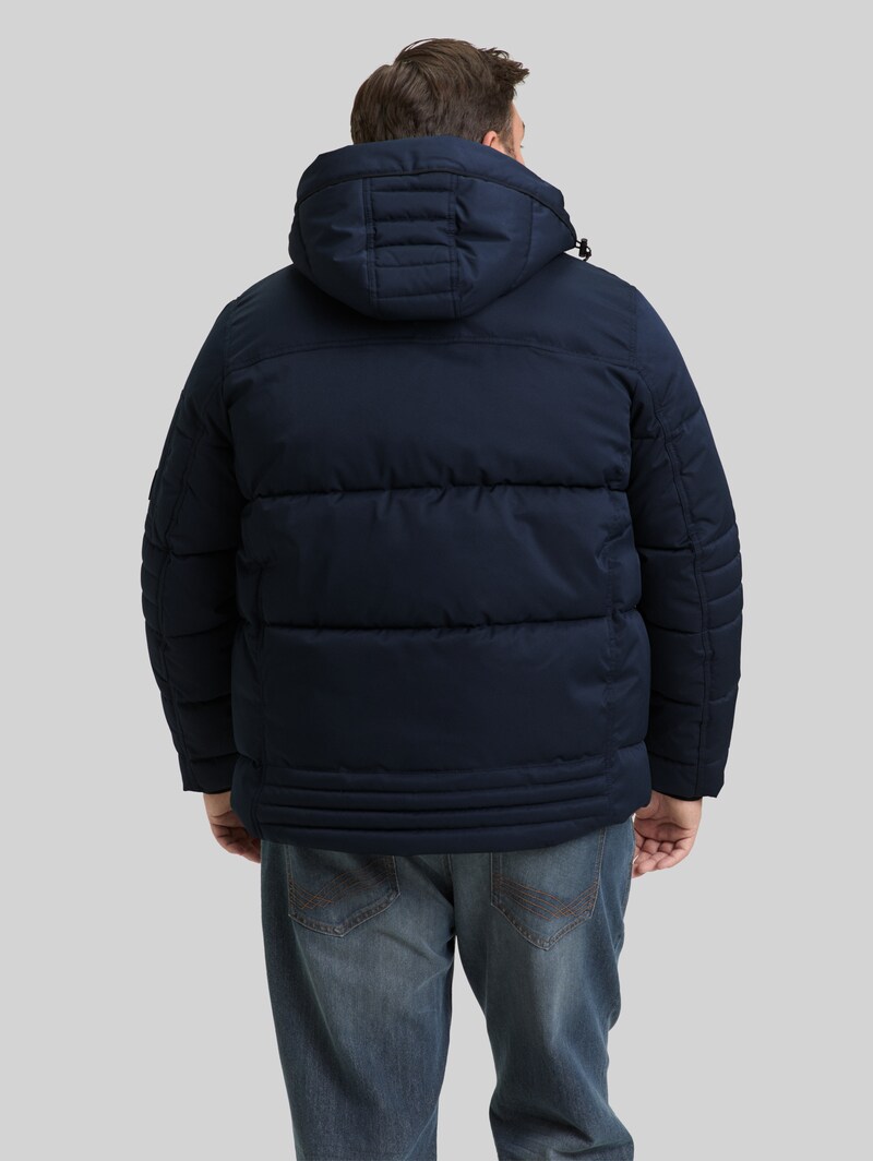 Tom Tailor Plus Size - Pufferjacke mit abnehmbarer Kapuze - Sky Captain Blue