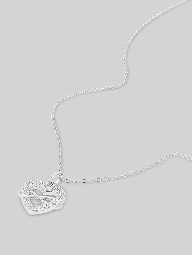 Tom Tailor Halskette mit Anhänger Silber 925 - Stein Zirkonia weiß - Silver