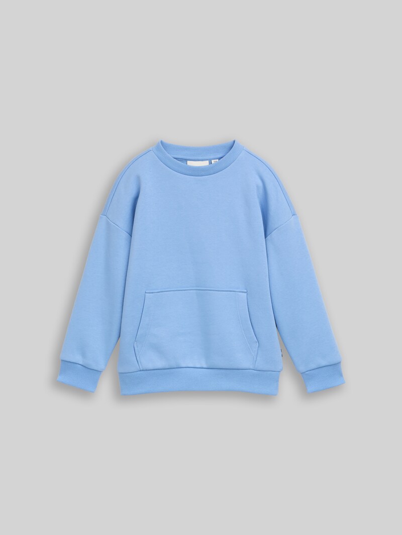 Tom Tailor Oversize Sweatshirt mit Kängurutasche - Light Blue