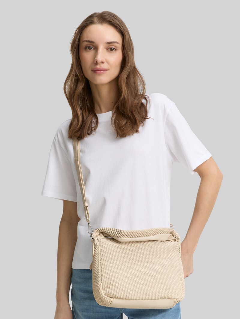 Tom Tailor TTNOMI S Beuteltasche in Flecht-Optik - Off White / Off White