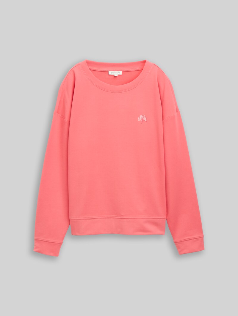 Tom Tailor Sweatshirt mit Rückenprint - Soft Coral Pink
