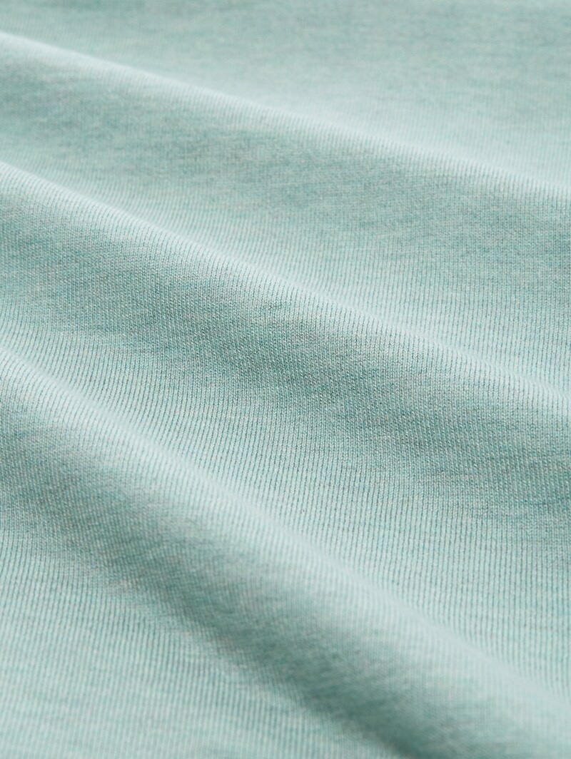 Tom Tailor Basic Strickpullover mit Rundhalsausschnitt - Soft Greyish Green Melange