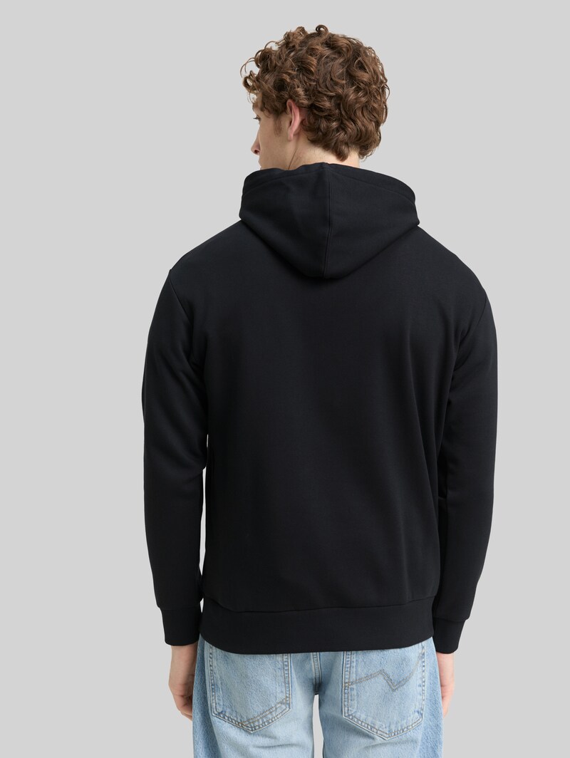 Tom Tailor Hoodie Sweatshirt mit Print - Night Watch Black