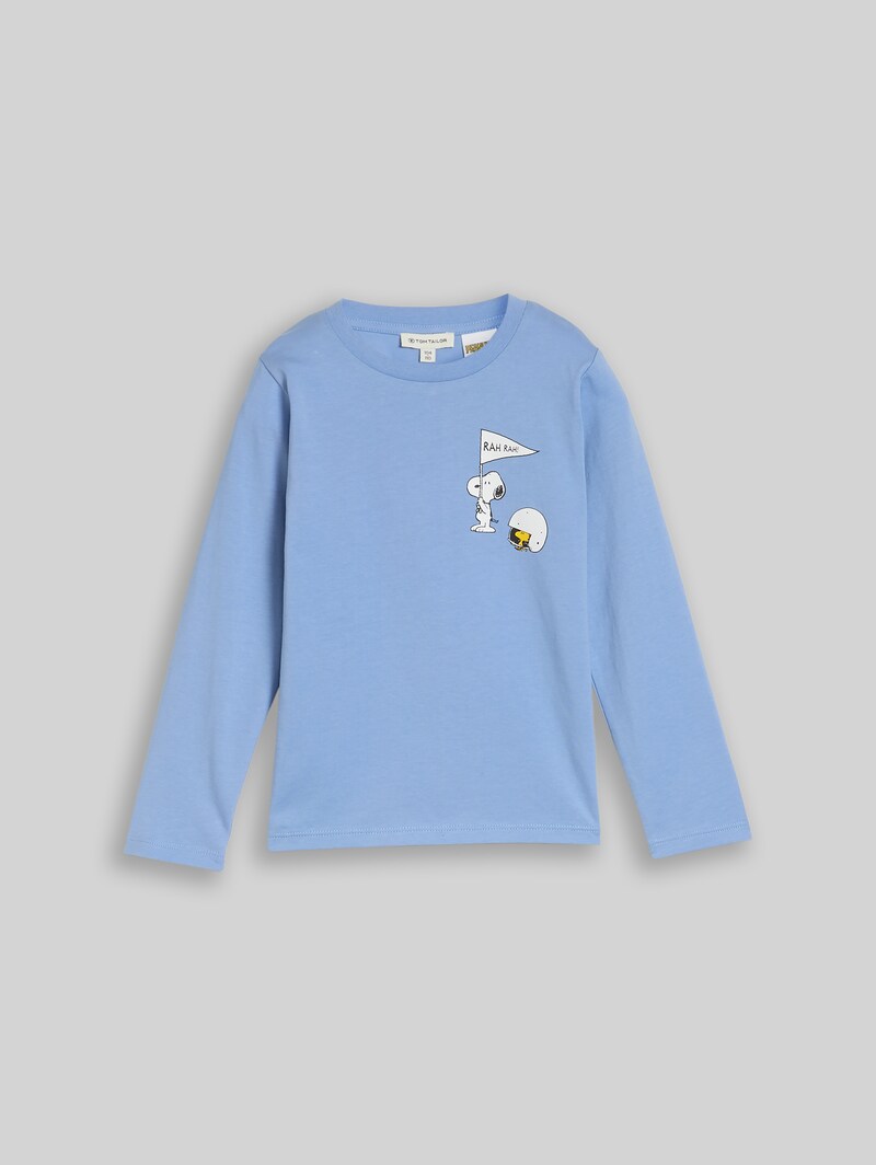 Tom Tailor Langarmshirt mit Peanuts-Rückenprint - Light Blue