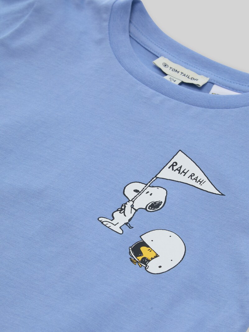 Tom Tailor Langarmshirt mit Peanuts-Rückenprint - Light Blue
