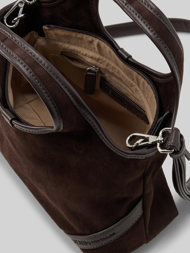 Tom Tailor TTLIDORA S Shopper mit Logo-Badge - Dark Brown