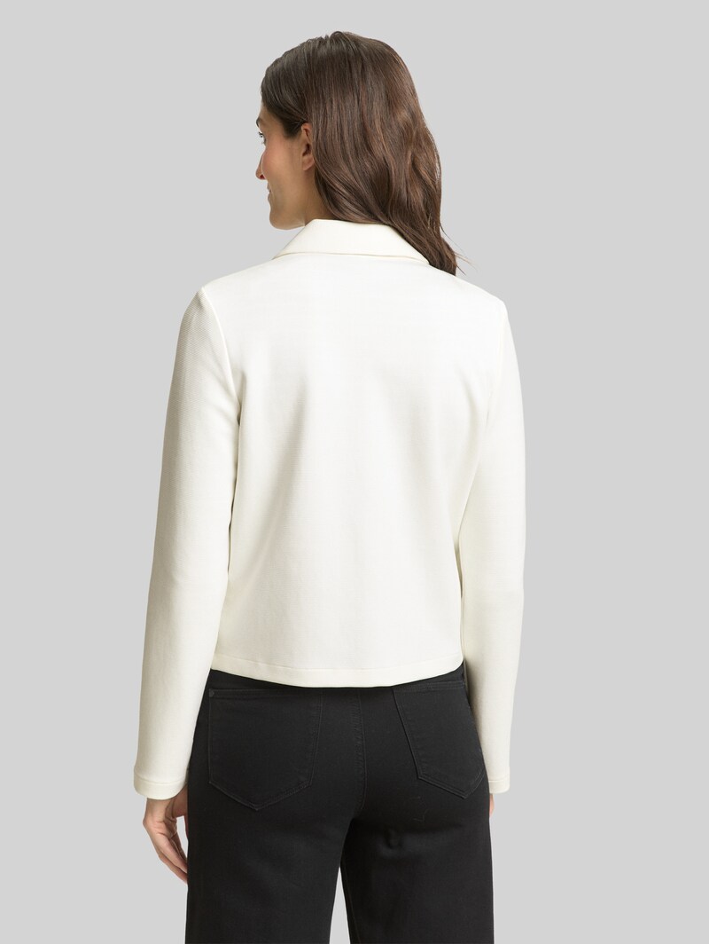Tom Tailor Regular Fit Jacke mit Reißverschluss - Whisper White