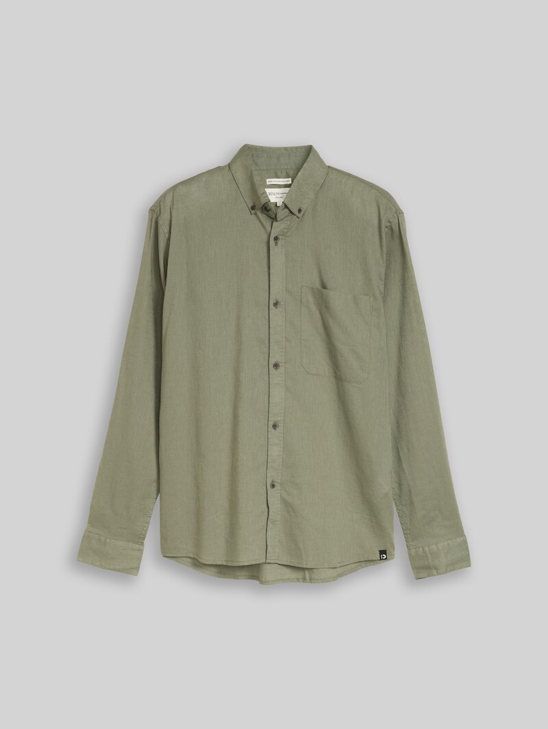 Tom Tailor Relaxed Fit Hemd mit Leinenanteil - Sea Spray