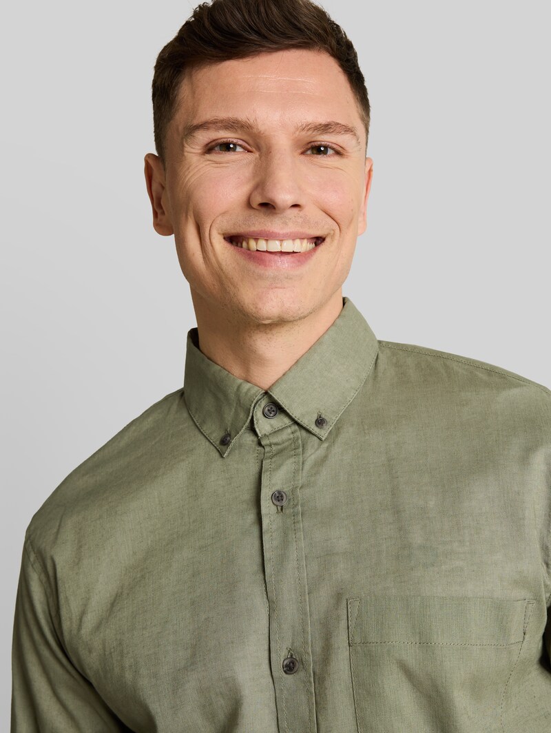 Tom Tailor Relaxed Fit Hemd mit Leinenanteil - Sea Spray