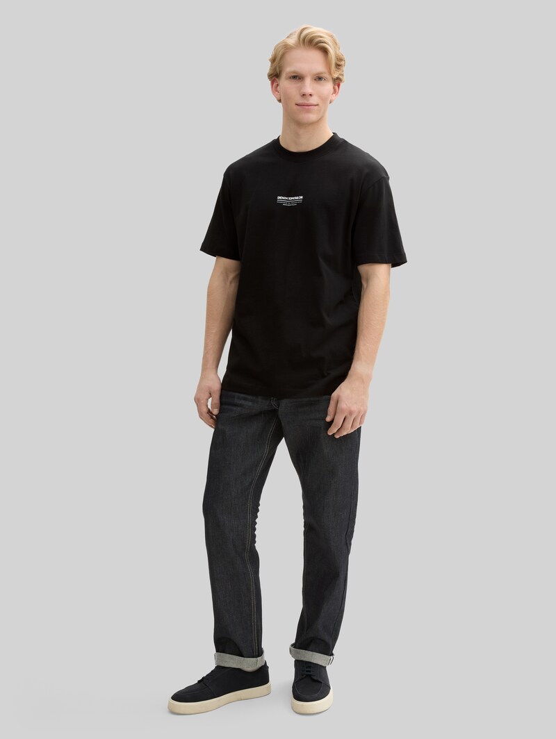 Tom Tailor Relaxed Fit T-Shirt aus Baumwolle - Black