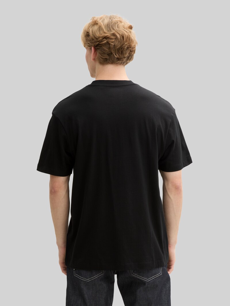 Tom Tailor Relaxed Fit T-Shirt aus Baumwolle - Black