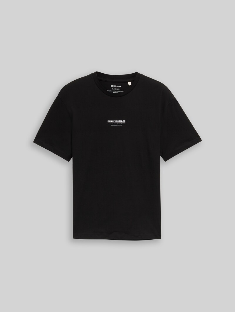 Tom Tailor Relaxed Fit T-Shirt aus Baumwolle - Black