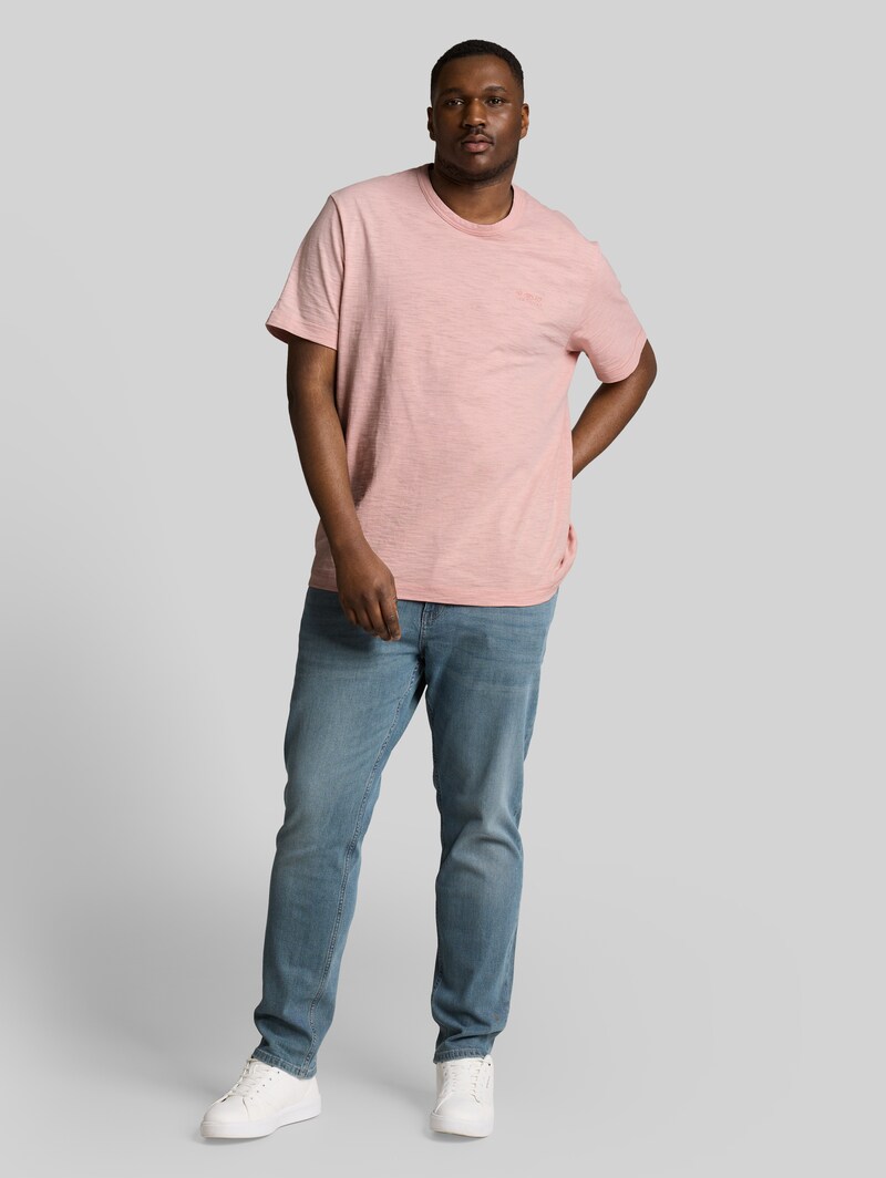 Tom Tailor Plus Size - T-Shirt in Melange-Optik - Twinkle Pink