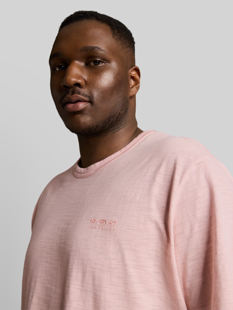 Tom Tailor Plus Size - T-Shirt in Melange-Optik - Twinkle Pink