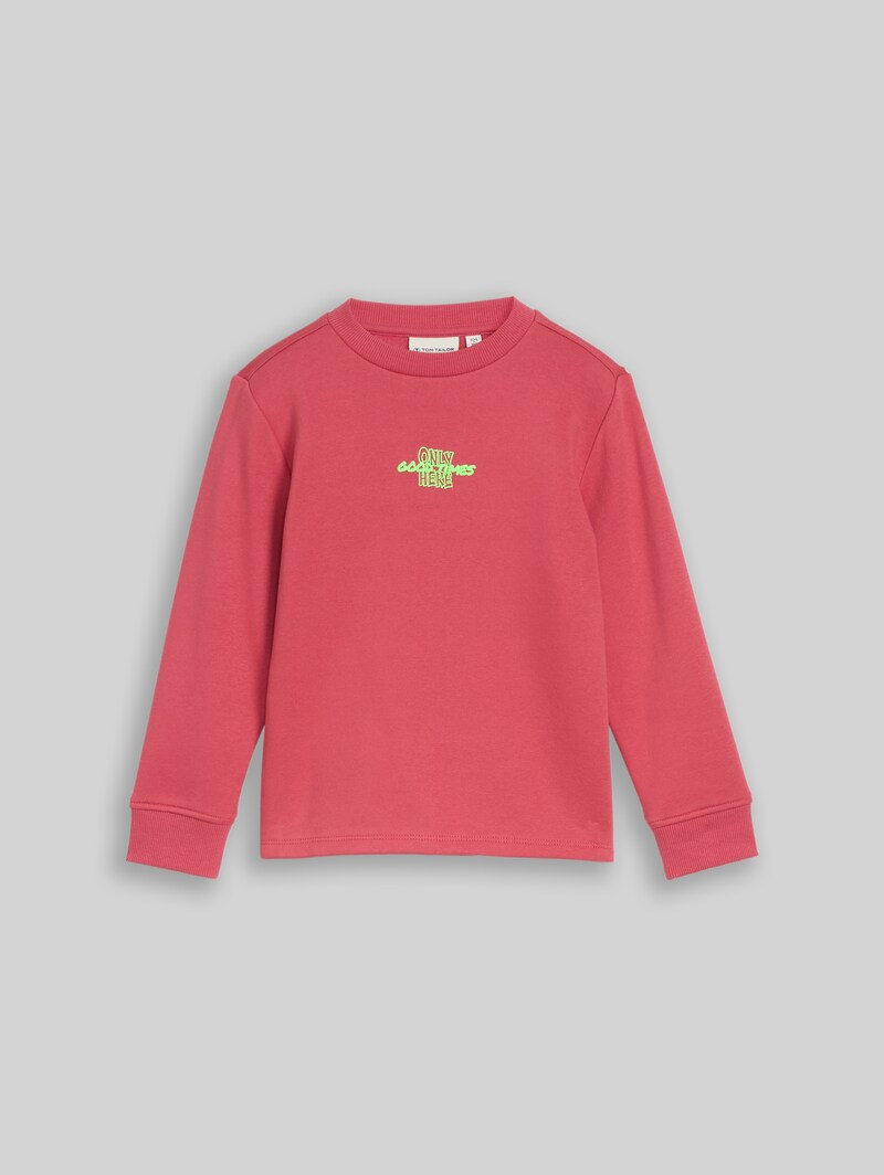 Tom Tailor Sweatshirt mit Print - Berry Red