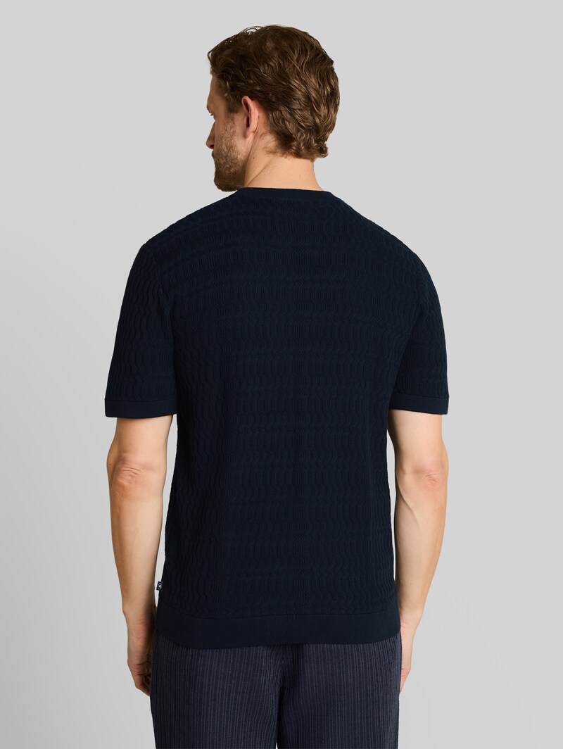 Tom Tailor Strickpullover mit Rippstruktur - Sky Captain Blue