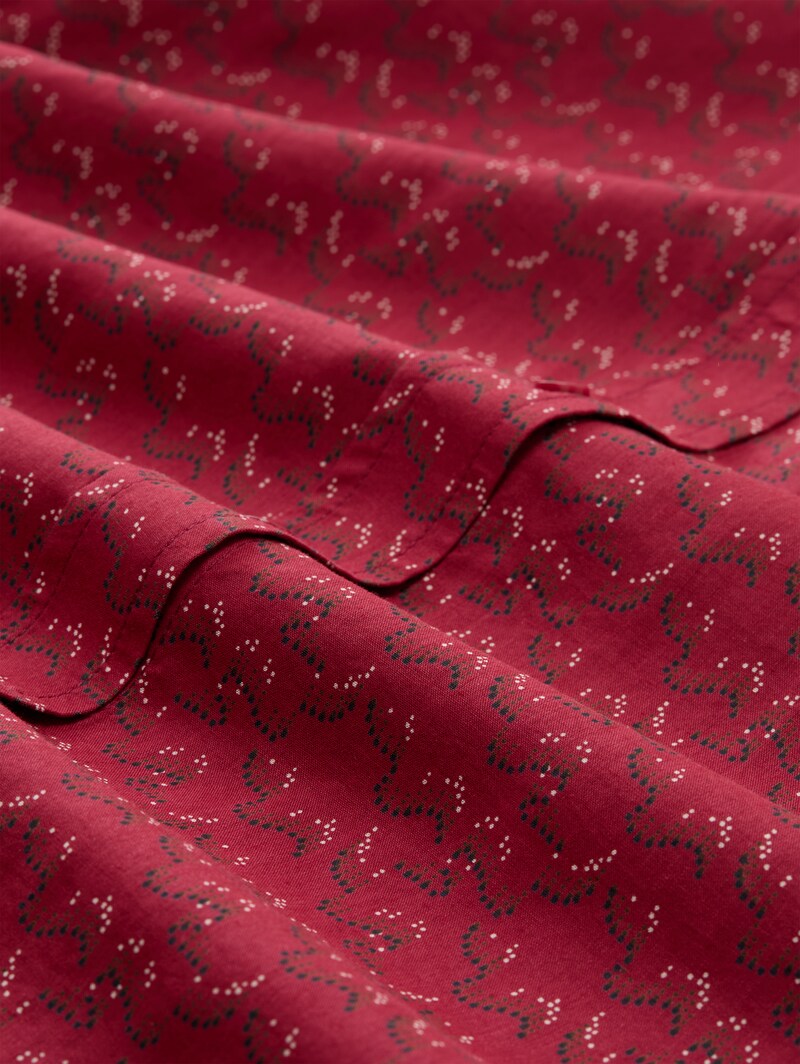 Tom Tailor Hemdbluse mit Muster - Small Red Wave Print