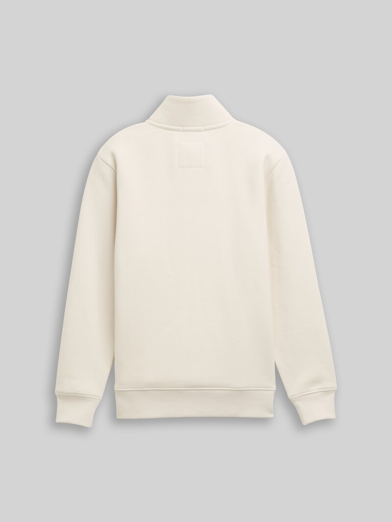 Tom Tailor Troyer Sweatshirt - Greyish White Tom Tailor Troyer Sweatshirt - Greyish White