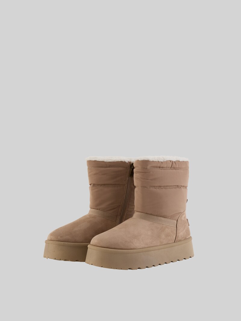 Tom Tailor Gefütterte Schneestiefel mit Wattierung - Beige