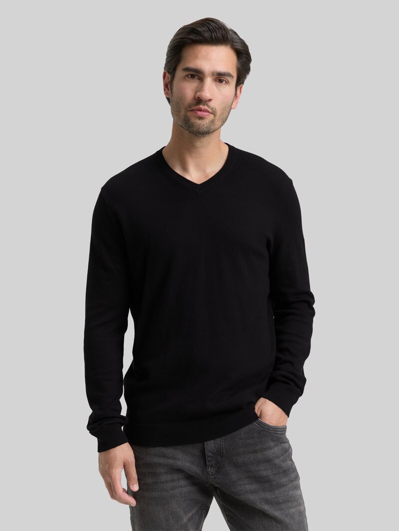Tom Tailor Strickpullover mit Kaschmir-Anteil - Black Tom Tailor Strickpullover mit Kaschmir-Anteil - Black