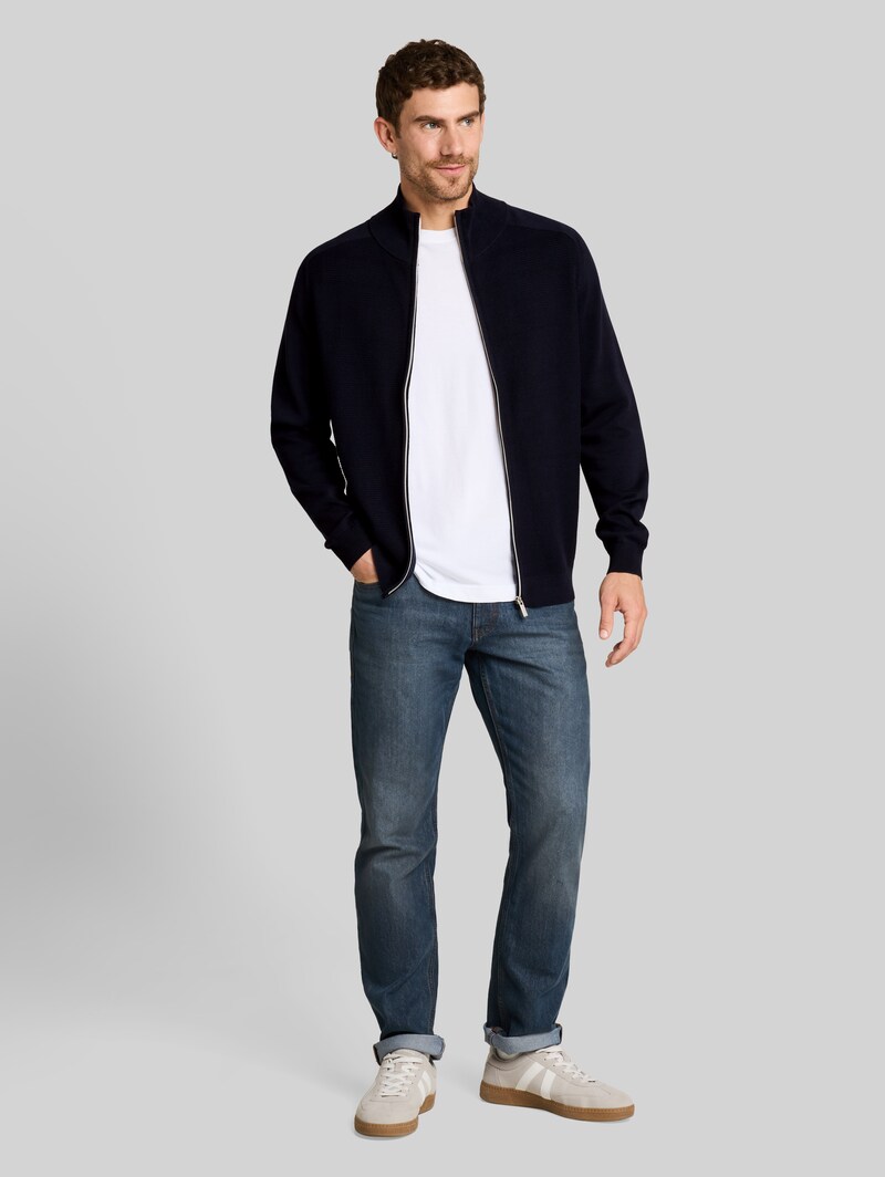 Tom Tailor Strickjacke aus Baumwolle - Sky Captain Blue