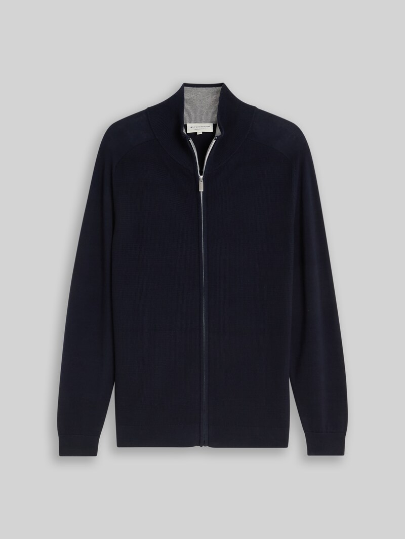 Tom Tailor Strickjacke aus Baumwolle - Sky Captain Blue
