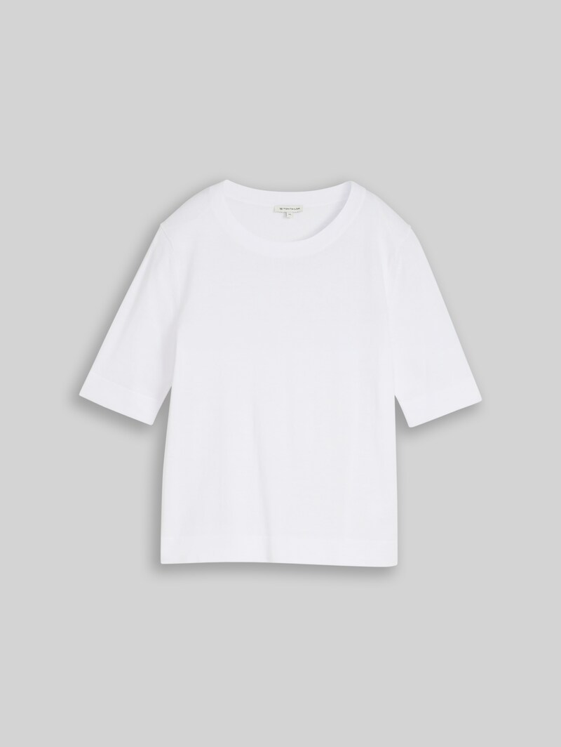 Tom Tailor Strickpullover aus Baumwolle - White
