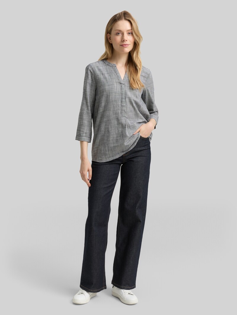 Tom Tailor Bluse aus Baumwolle - Midnight Navy Blue