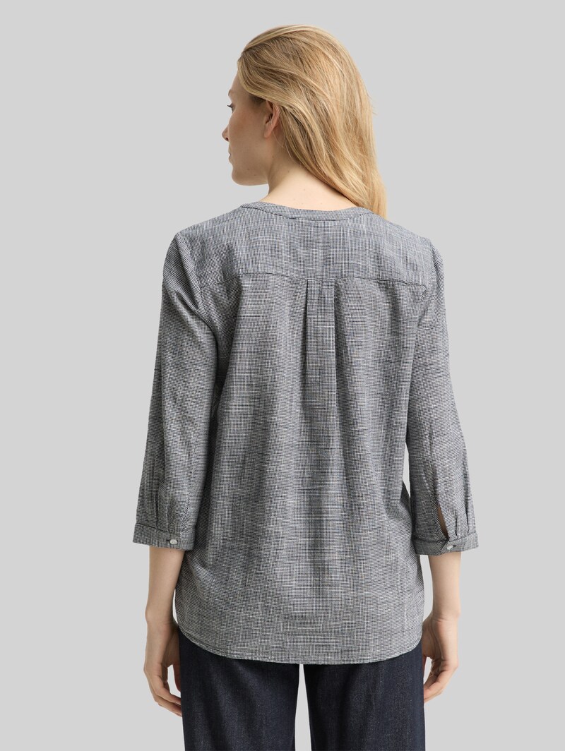 Tom Tailor Bluse aus Baumwolle - Midnight Navy Blue
