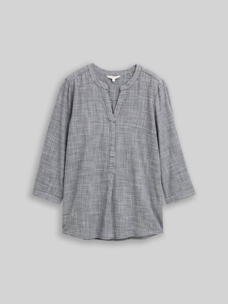 Tom Tailor Bluse aus Baumwolle - Midnight Navy Blue