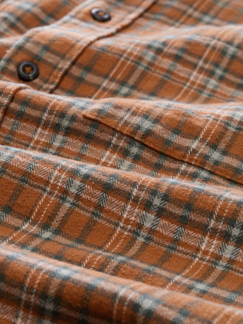 Tom Tailor Plus Size - Flanell-Hemd mit Karomuster - Brown Orange Based Mint Check