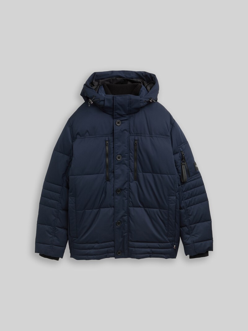 Tom Tailor Plus Size - Pufferjacke mit abnehmbarer Kapuze - Sky Captain Blue
