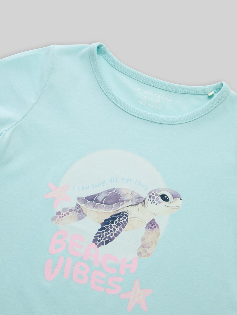 Tom Tailor T-Shirt mit Print - Cool Lilac