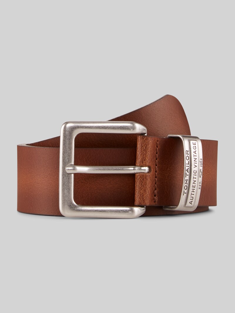 Tom Tailor TTHARRY Ledergürtel mit eckiger Dornschließe - Light Brown Uni Tom Tailor TTHARRY Ledergürtel mit eckiger Dornschließe - Light Brown Uni