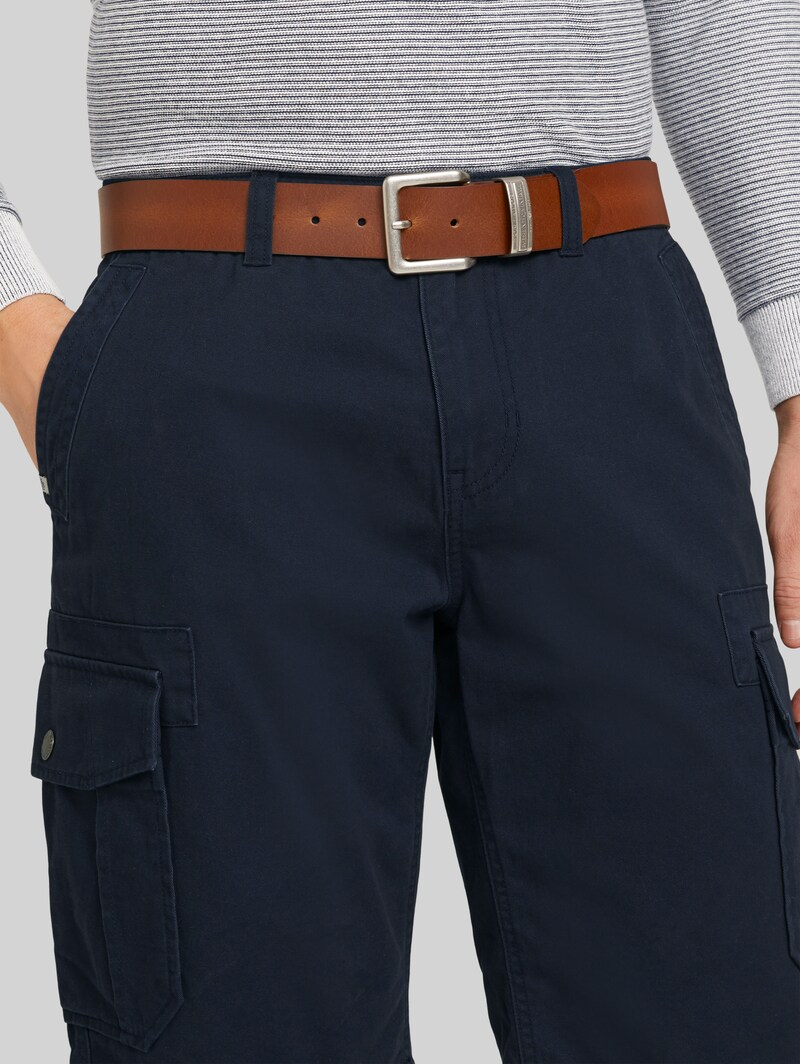 Tom Tailor TTHARRY Ledergürtel mit eckiger Dornschließe - Light Brown Uni