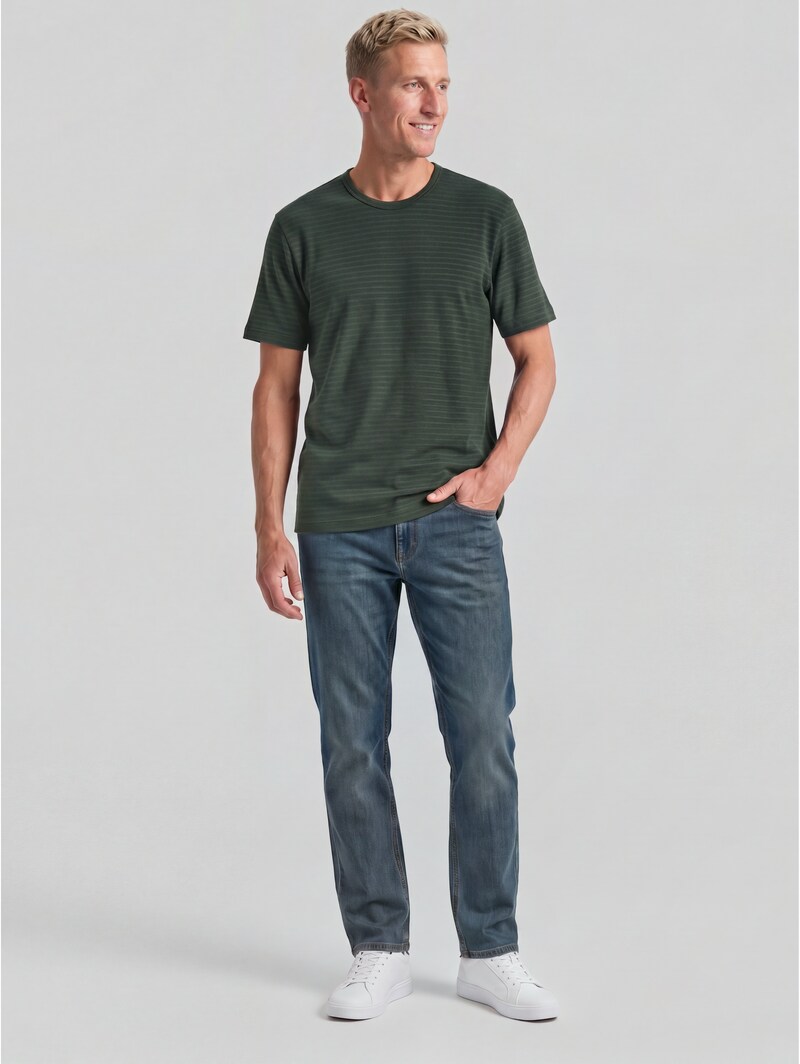 Tom Tailor Heavy-Jersey T-Shirt aus Baumwolle - Darkest Olive