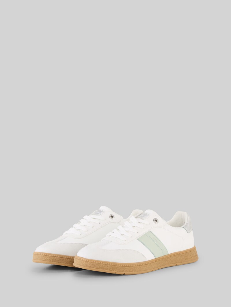 Tom Tailor Sneaker mit Colour-Blocking - White-mint