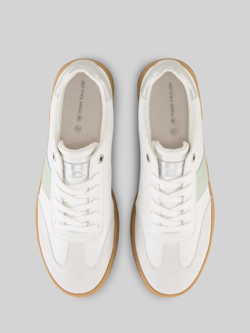 Tom Tailor Sneaker mit Colour-Blocking - White-mint