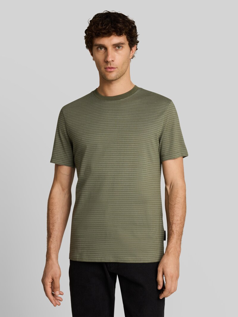 Tom Tailor T-Shirt mit Streifenmuster - Olive White Fine Stripe Tom Tailor T-Shirt mit Streifenmuster - Olive White Fine Stripe